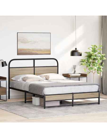 Giroletto senza Materasso Rovere Fumo 135x190 cm in Truciolato