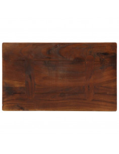 Piano Tavolo 40x20x2,5 cm Rettangolare in Massello di Recupero