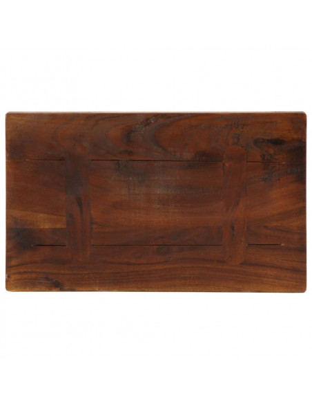 Piano Tavolo 40x20x2,5 cm Rettangolare in Massello di Recupero