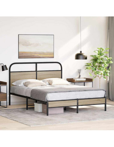 Giroletto senza Materasso Rovere Fumo 140x200 cm in Truciolato