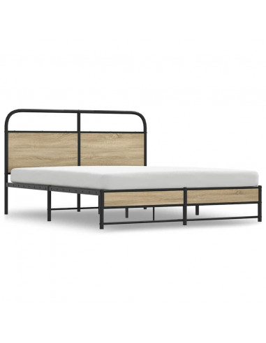 Giroletto senza Materasso Rovere Fumo 150x200 cm in Truciolato