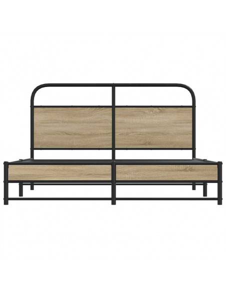 Giroletto senza Materasso Rovere Fumo 150x200 cm in Truciolato