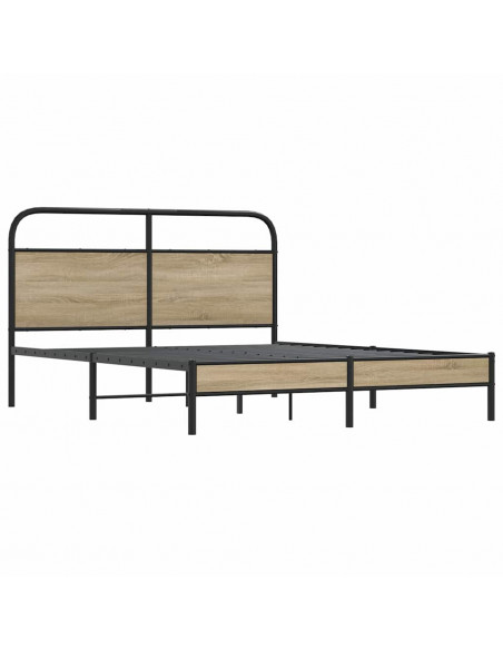 Giroletto senza Materasso Rovere Fumo 150x200 cm in Truciolato