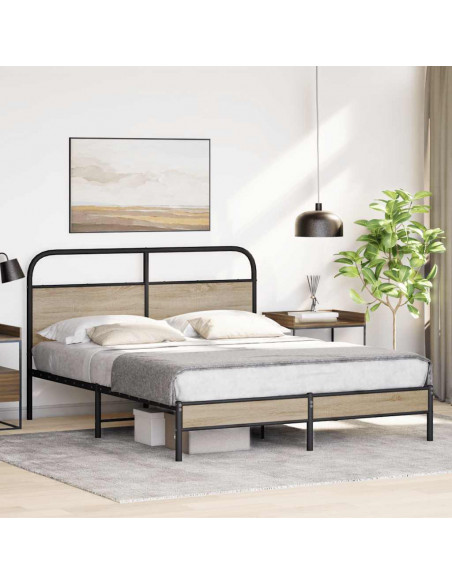Giroletto senza Materasso Rovere Fumo 150x200 cm in Truciolato
