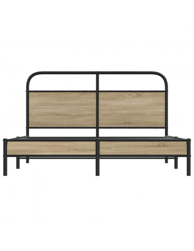 Giroletto senza Materasso Rovere Fumo 150x200 cm in Truciolato