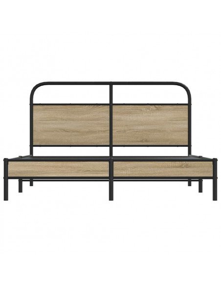 Giroletto senza Materasso Rovere Fumo 150x200 cm in Truciolato