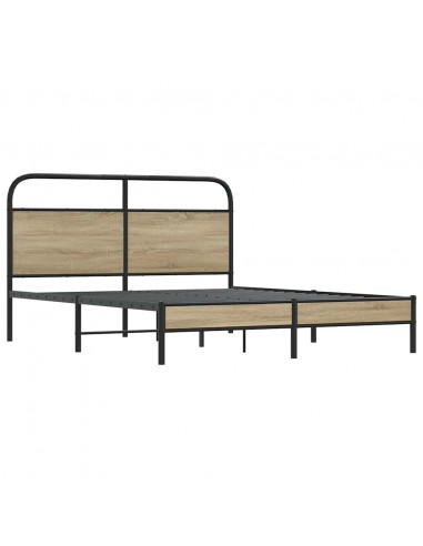 Giroletto senza Materasso Rovere Fumo 160x200 cm in Truciolato