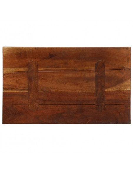 Piano Tavolo 50x20x2,5 cm Rettangolare in Massello di Recupero