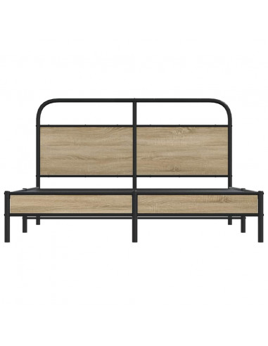 Giroletto senza Materasso Rovere Fumo 160x200 cm in Truciolato