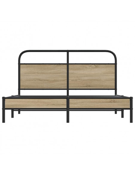 Giroletto senza Materasso Rovere Fumo 160x200 cm in Truciolato