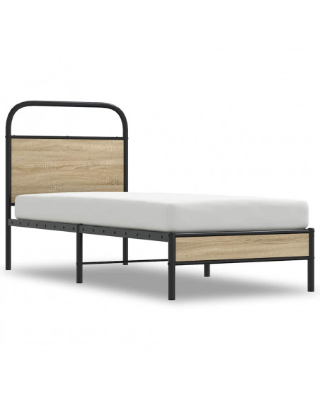 Giroletto senza Materasso Rovere Fumo 75x190 cm in Truciolato