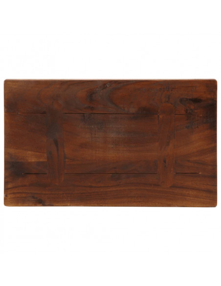 Piano Tavolo 50x20x3,8 cm Rettangolare in Massello di Recupero