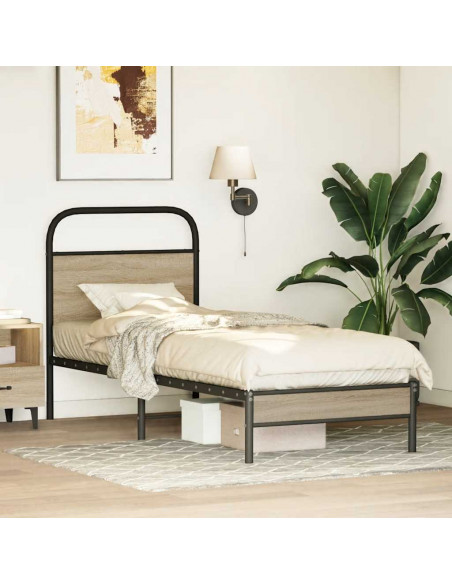 Giroletto senza Materasso Rovere Fumo 75x190 cm in Truciolato