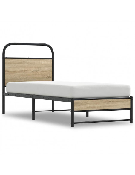 Giroletto senza Materasso Rovere Fumo 75x190 cm in Truciolato