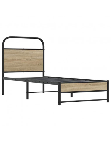 Giroletto senza Materasso Rovere Fumo 75x190 cm in Truciolato