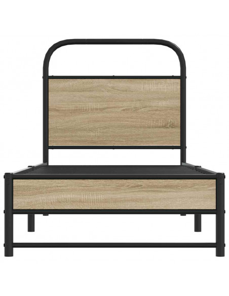 Giroletto senza Materasso Rovere Fumo 75x190 cm in Truciolato