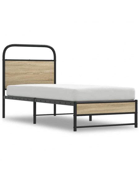Giroletto senza Materasso Rovere Fumo 80x200 cm in Truciolato