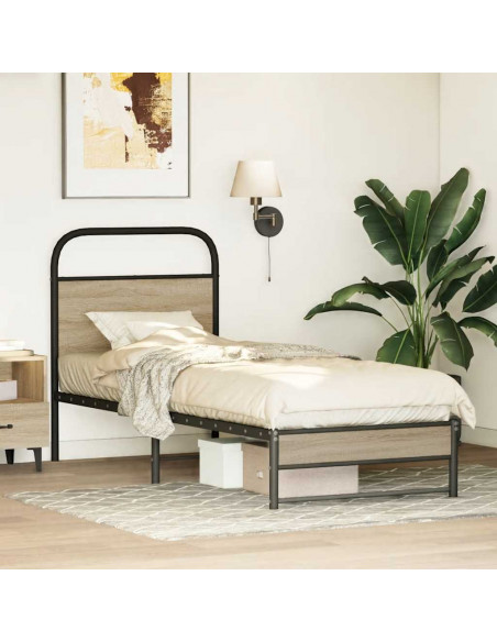 Giroletto senza Materasso Rovere Fumo 80x200 cm in Truciolato