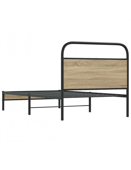 Giroletto senza Materasso Rovere Fumo 90x190 cm in Truciolato