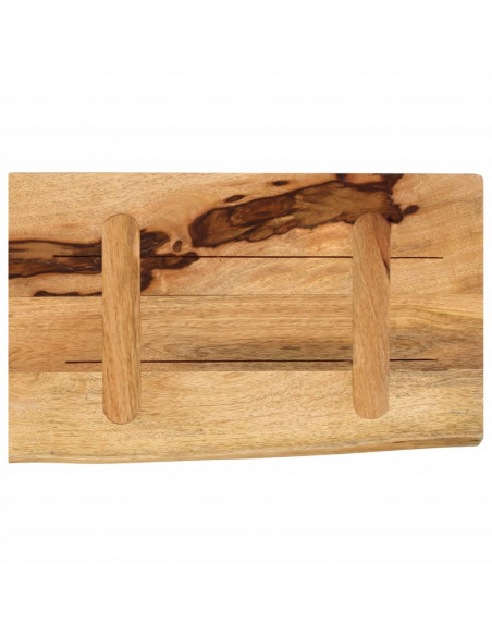Piano Tavolo 60x20x3,8 cm Bordi Vivi Legno di Mango Grezzo