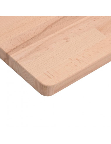 Piano Tavolo 60x40x2,5cm Rettangolare Legno Massello di Faggio