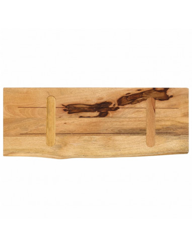 Piano Tavolo 70x20x3,8 cm Bordi Vivi Legno di Mango Grezzo