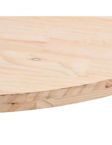 Piano Tavolo 70x35x2,5 cm in Legno Massello di Pino Ovale