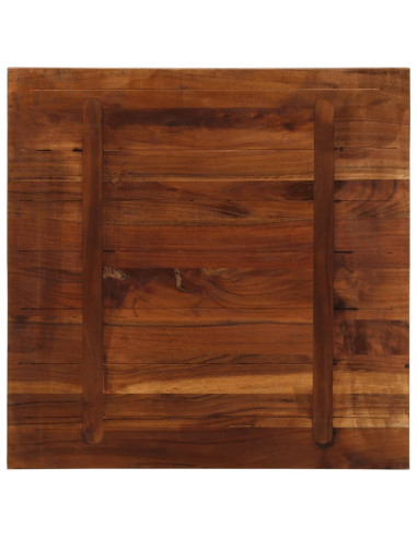 Piano Tavolo 70x70x2,5 cm Quadrato Legno Massello di Recupero