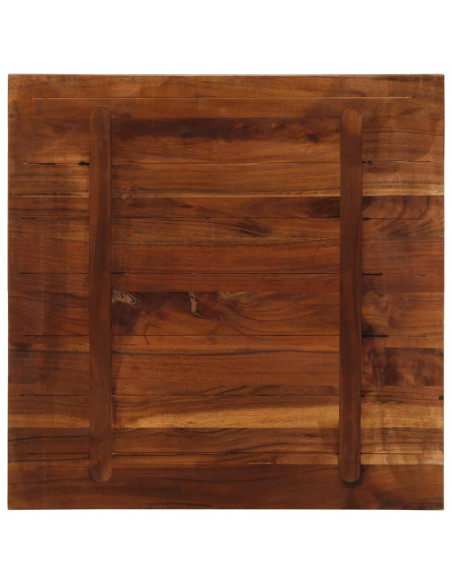 Piano Tavolo 70x70x2,5 cm Quadrato Legno Massello di Recupero