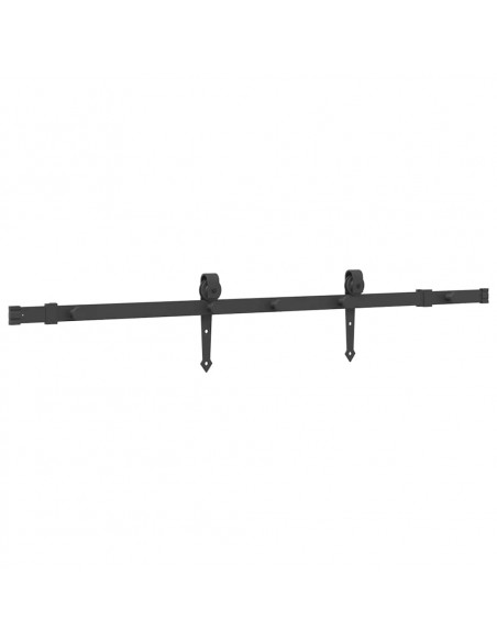 Kit di Binari per Porte Scorrevoli 152,5 cm Acciaio Nero