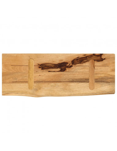 Piano Tavolo 80x20x3,8 cm Bordi Vivi Legno di Mango Grezzo