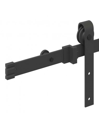 Kit di Binari per Porte Scorrevoli 152,5 cm Acciaio Nero