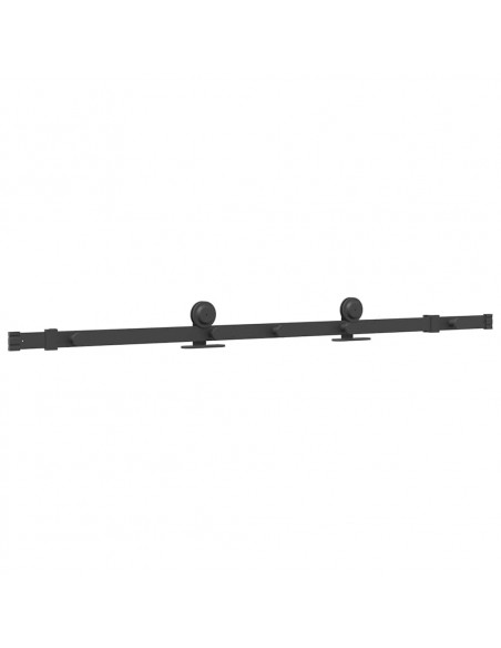 Kit di Binari per Porte Scorrevoli 152,5 cm Acciaio Nero