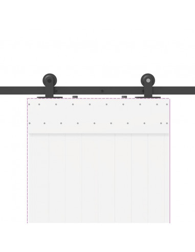 Kit di Binari per Porte Scorrevoli 152,5 cm Acciaio Nero