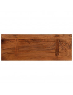 Piano Tavolo 80x40x2,5 cm Rettangolare in Massello di Recupero