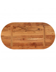 Piano Tavolo 80x40x2,5cm Ovale in Legno Massello di Acacia