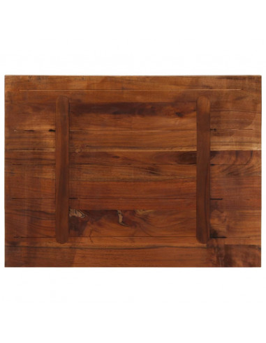 Piano Tavolo 80x60x2,5 cm Rettangolare in Massello di Recupero