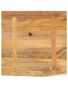 Piano Tavolo 80x80x2,5 cm Bordi Vivi Legno di Mango Grezzo
