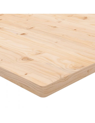 Piano Tavolo 80x80x2,5 cm in Legno Massello di Pino Quadrato