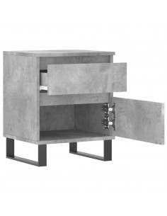 Comodini 2pz Grigio Cemento 40x35x50 cm in Legno Multistrato 2