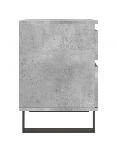 Comodini 2pz Grigio Cemento 40x35x50 cm in Legno Multistrato
