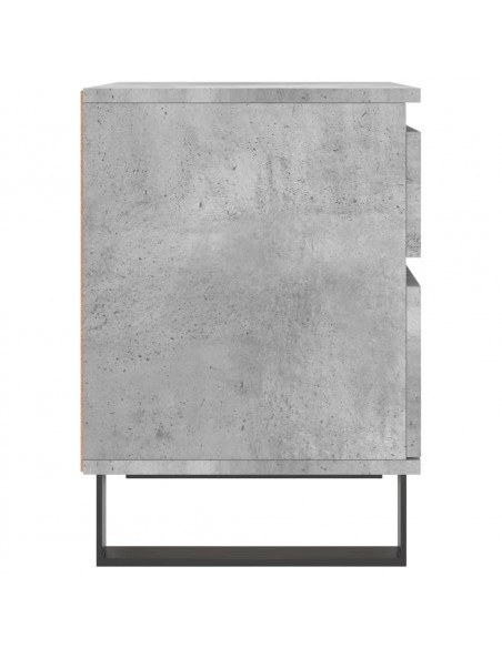 Comodini 2pz Grigio Cemento 40x35x50 cm in Legno Multistrato