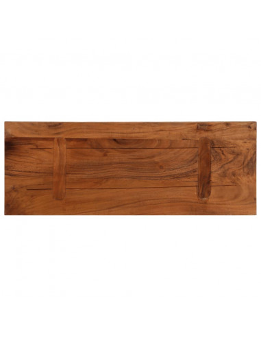 Piano Tavolo 90x20x2,5 cm Rettangolare in Massello di Recupero