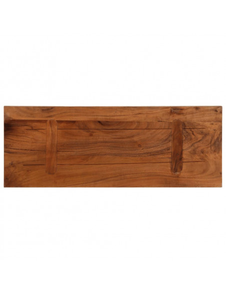 Piano Tavolo 90x20x2,5 cm Rettangolare in Massello di Recupero