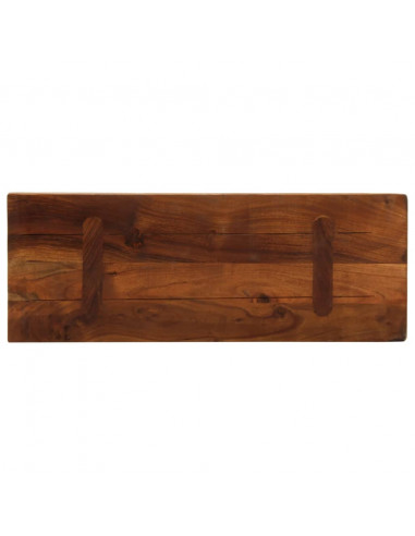 Piano Tavolo 90x20x3,8 cm Rettangolare in Massello di Recupero