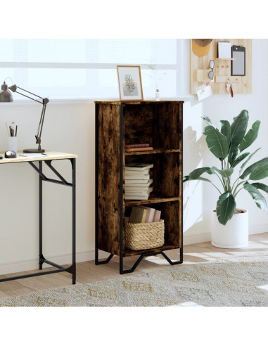 Libreria Rovere Fumo 50x31x106 cm in Legno Multistrato