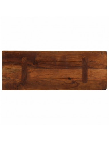 Piano Tavolo 90x30x3,8 cm Rettangolare in Massello di Recupero