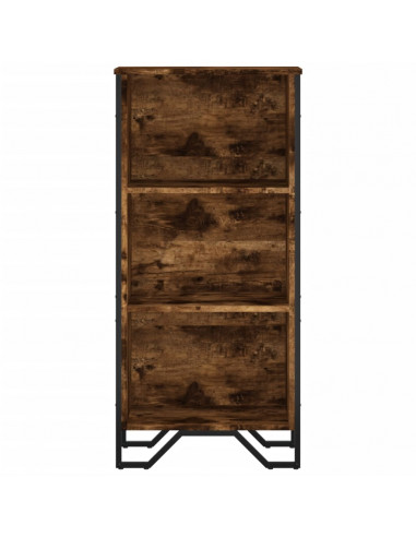 Libreria Rovere Fumo 50x31x106 cm in Legno Multistrato