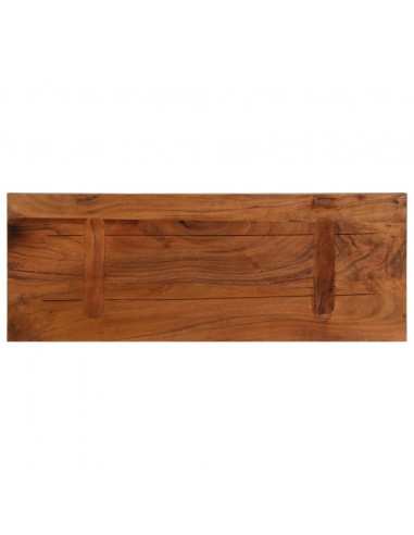 Piano Tavolo 90x40x2,5 cm Rettangolare in Massello di Recupero