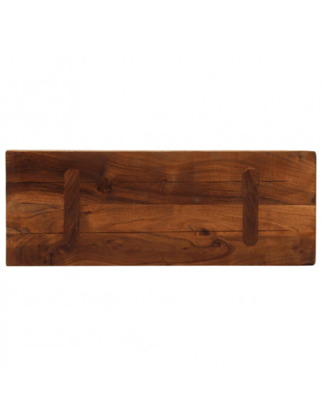Piano Tavolo 90x40x2,5 cm Rettangolare in Massello di Recupero